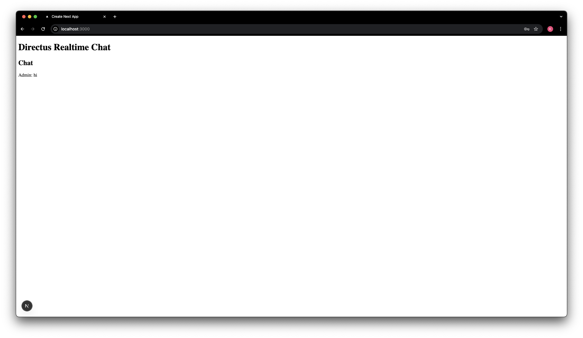 Received message